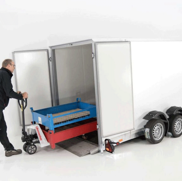 Vezeko Koffer-Absenkanhänger 157x344cm Höhe:190cm 2,7t | Weiß - Robust und flexibel für Ihre Transporte